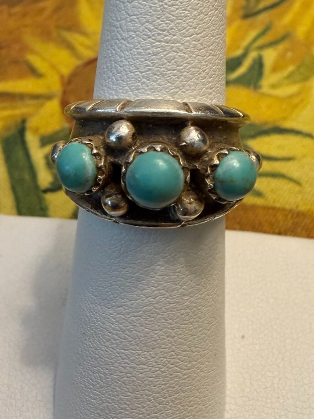 Navajo Ring 925 Silver Turquoise stone